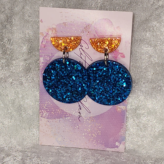 Circular Disc #31 Dangle Earrings