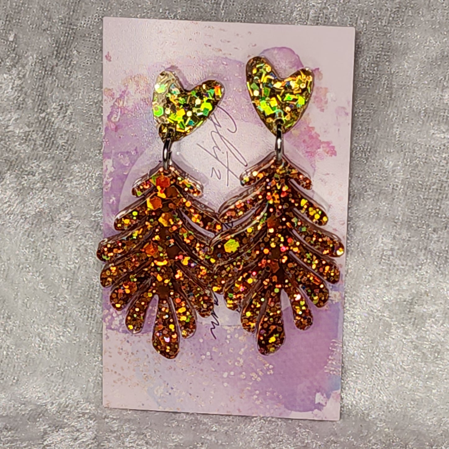 Coral Thin #6 Dangle Earrings