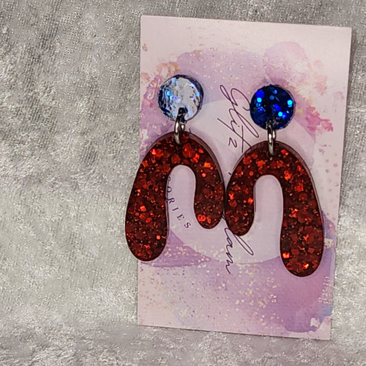 Candy Cane Arch #5 Dangle Earrings