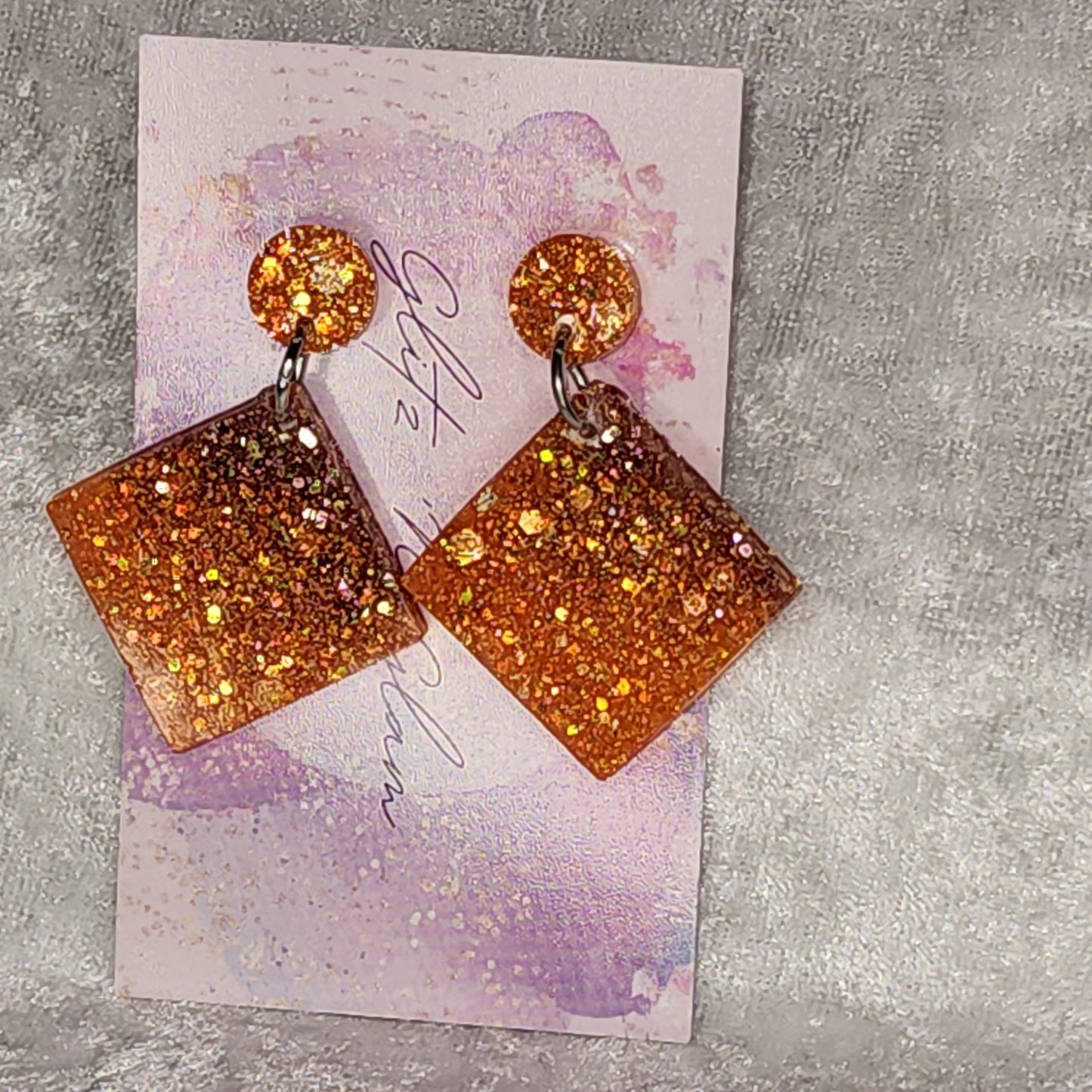 Diamond Square medium  #16 Dangle Earrings