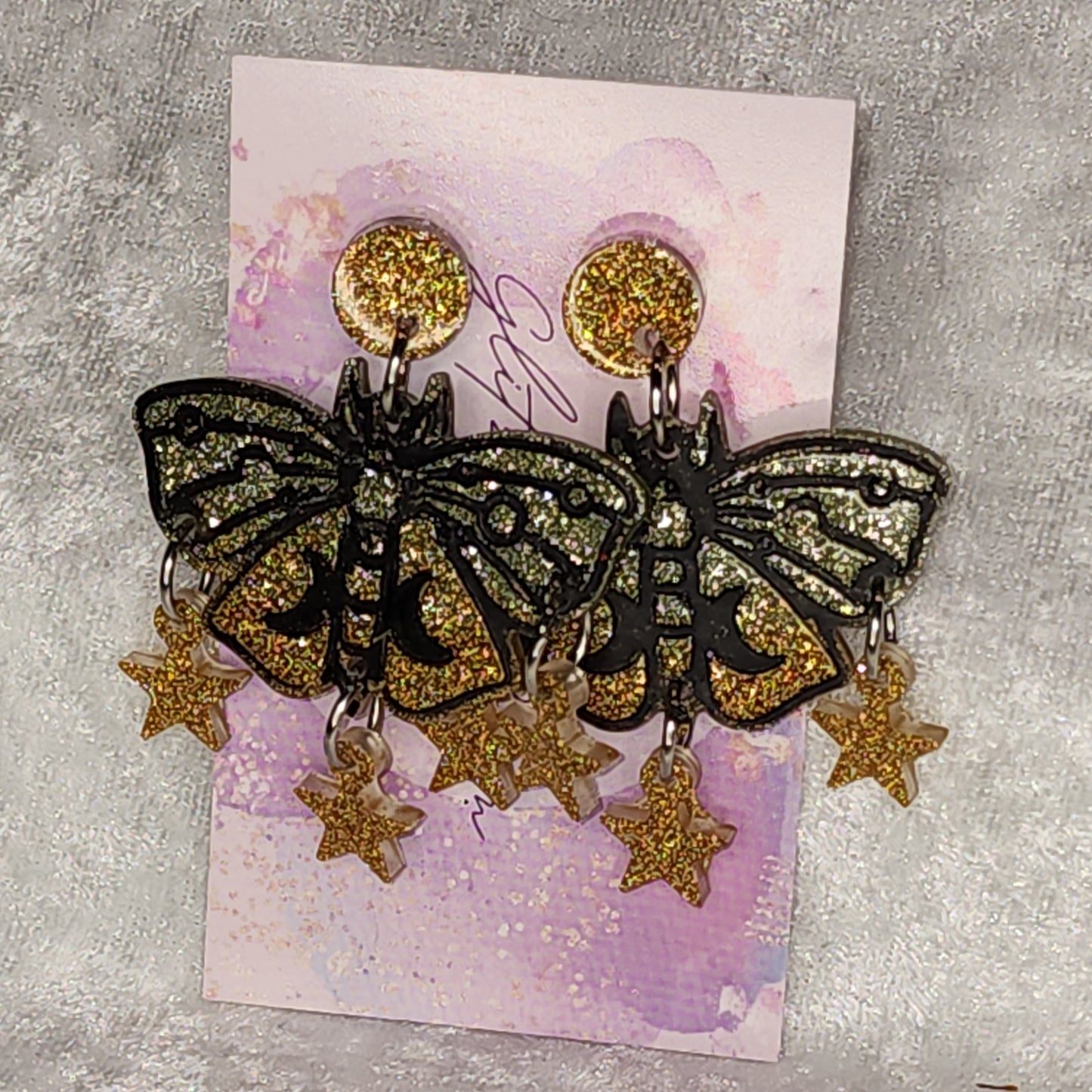 Moth #2 Dangle Earrings