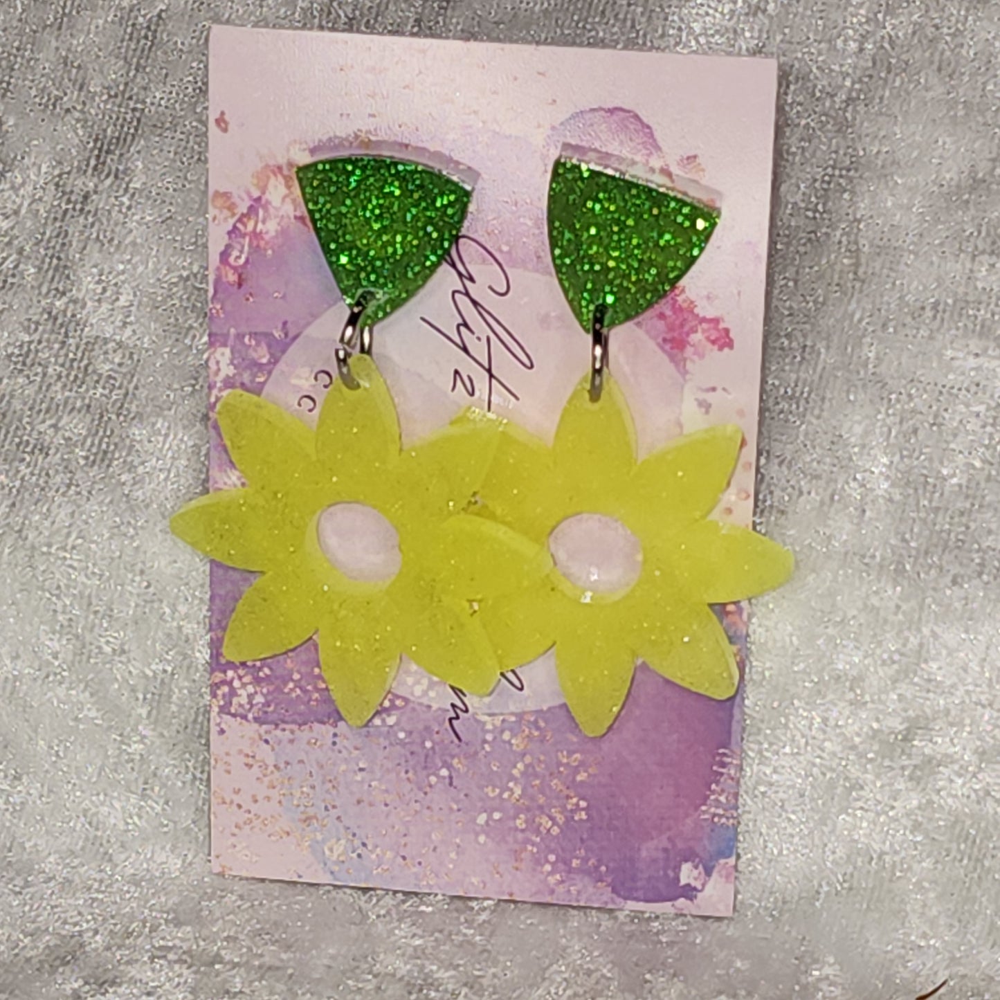 Sunflower Large #8 Dangle Earrings