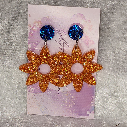 Sunflower Large #9 Dangle Earrings