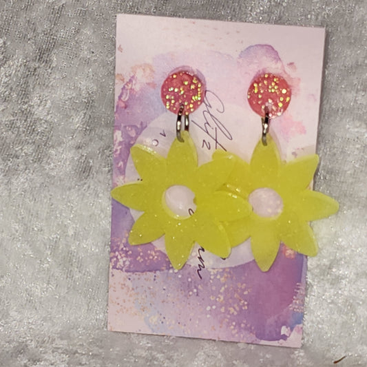 Sunflower Large #10 Dangle Earrings