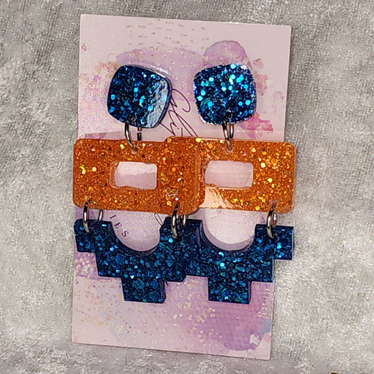 Rectangle Geo #5 Dangle Earrings