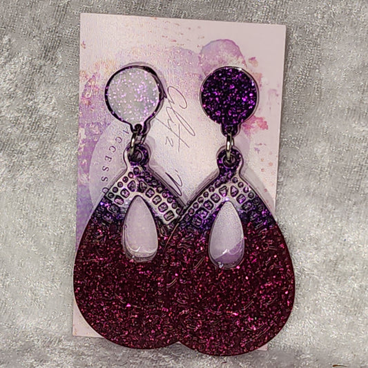 Large Tear Drop #1 Dangle Earrings