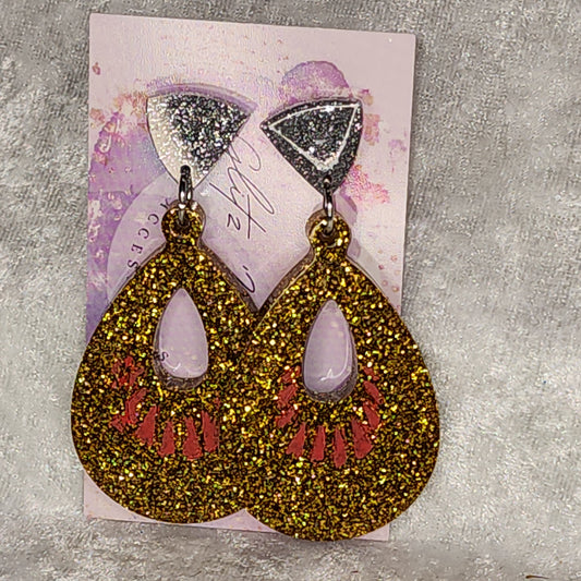 Large Tear Drop #2 Dangle Earrings