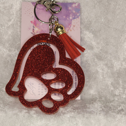 Heart Paw Keyrings #1