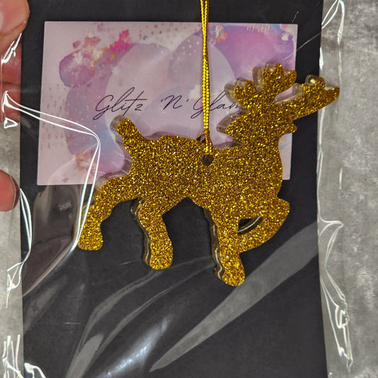 Small Reindeer #4 Hanging Ornament