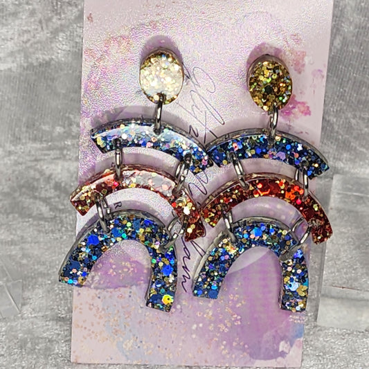 Multi Arched Dangle #9 Earrings