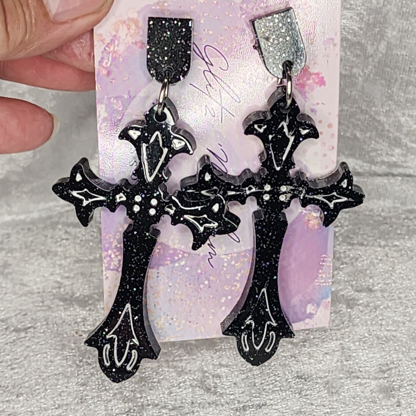 Cross #7 Dangle Earrings