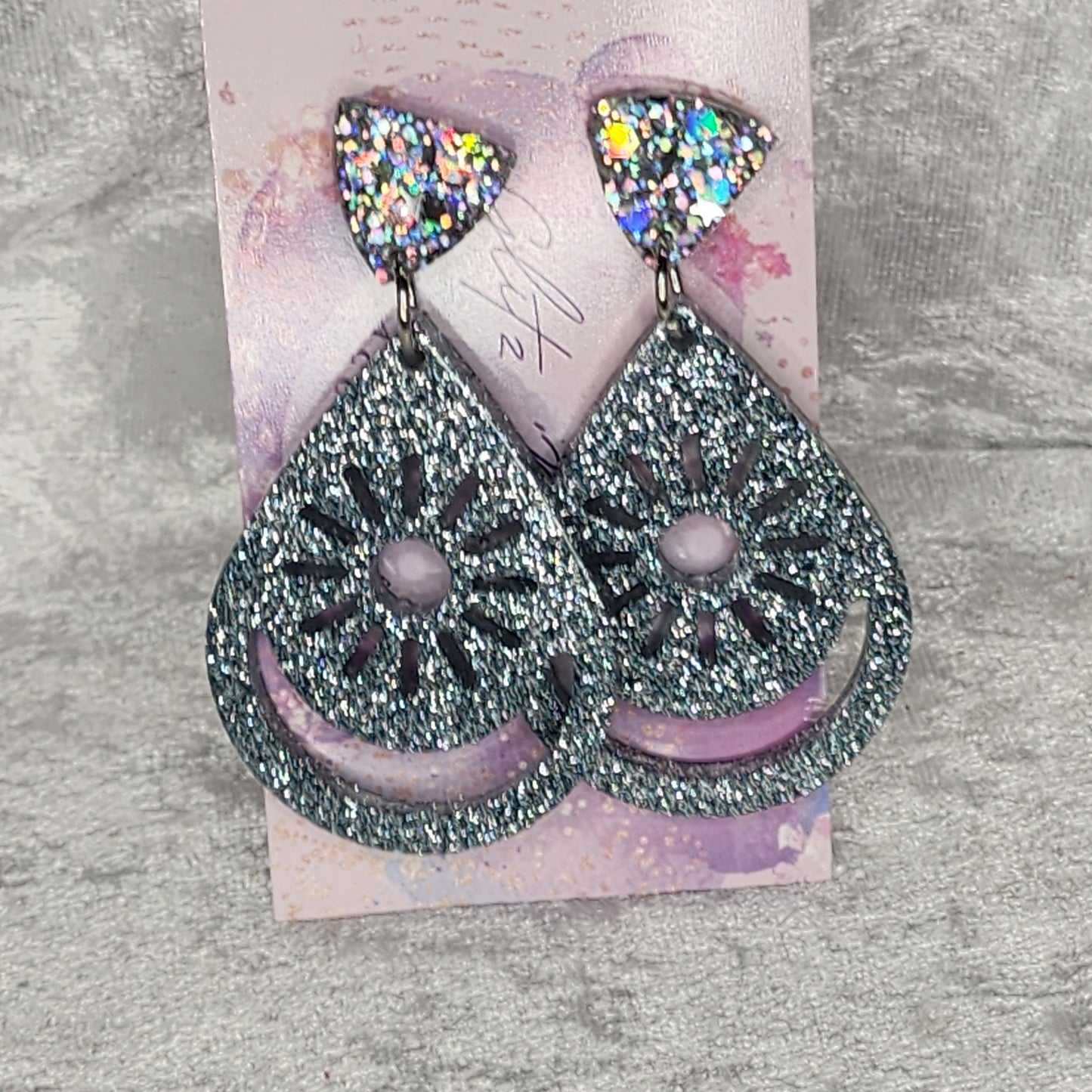 Patterned Droplet #1 Dangle Earrings