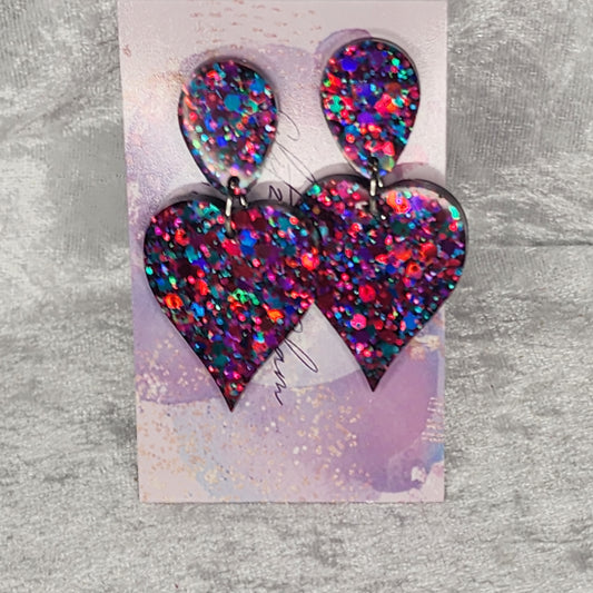 Love Heart #58 Dangle Earrings