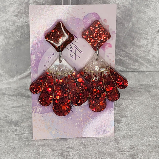 Fan #8 Dangle Earrings