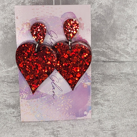 Love Heart #57 Dangle Earrings