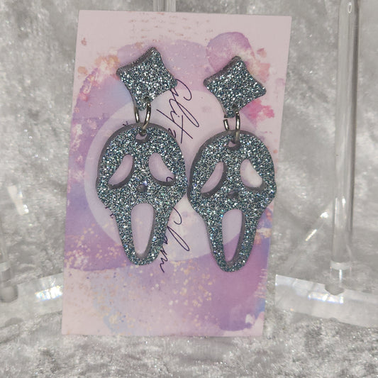 Scream Mask #1 Dangle Earrings