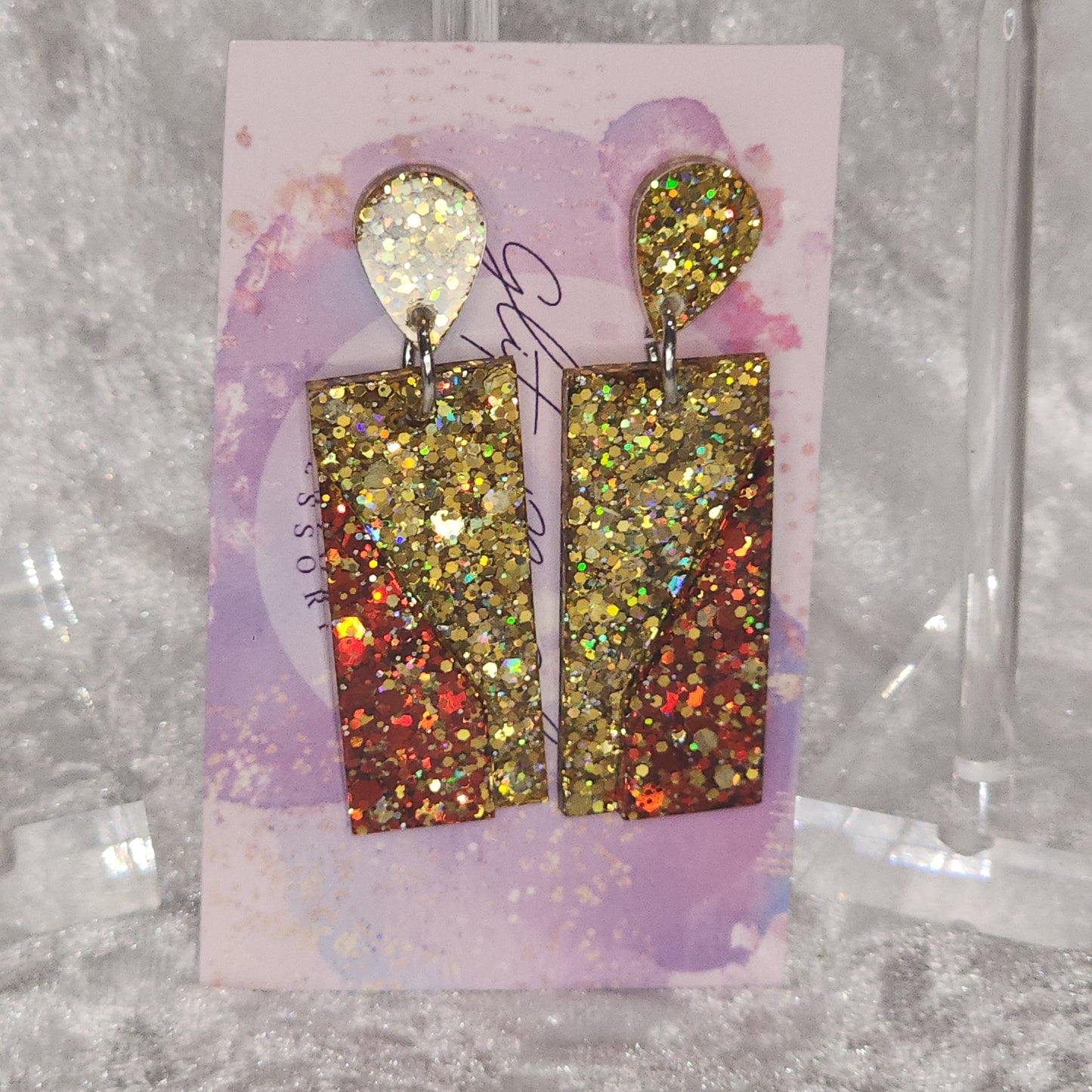 Rectangle #7 Dangle Earrings