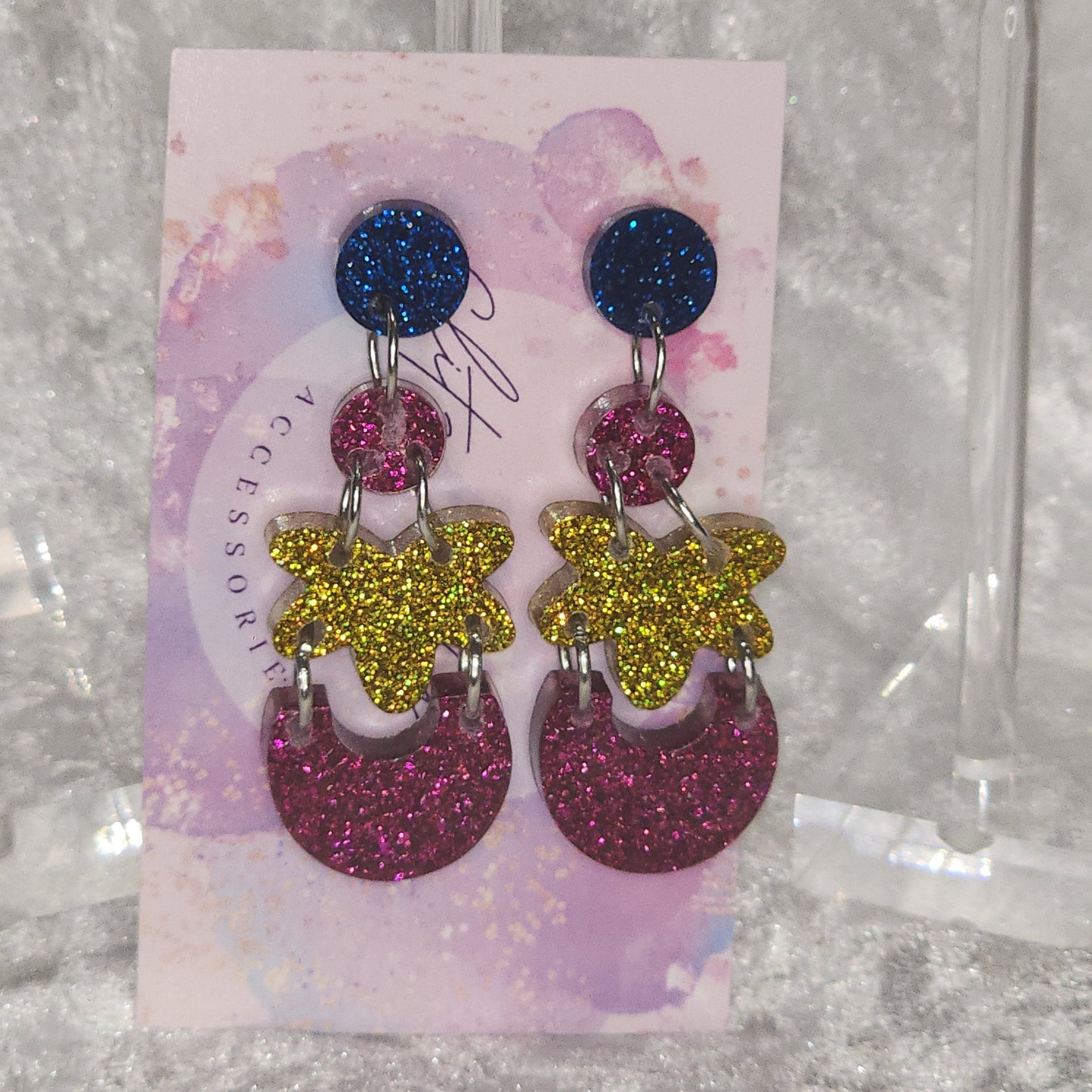 Arched Daisy #10 Dangle Earrings