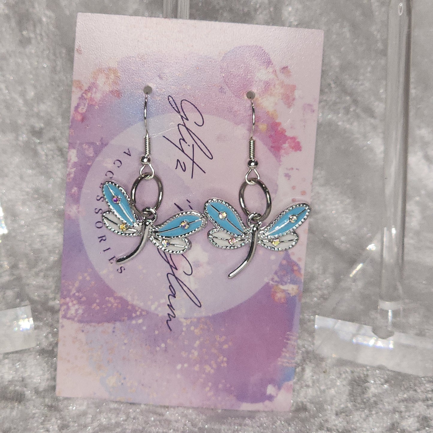 Enamel #13 Dangle Earrings