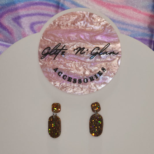 Medium Oval Disc #3 Dangle Earrings