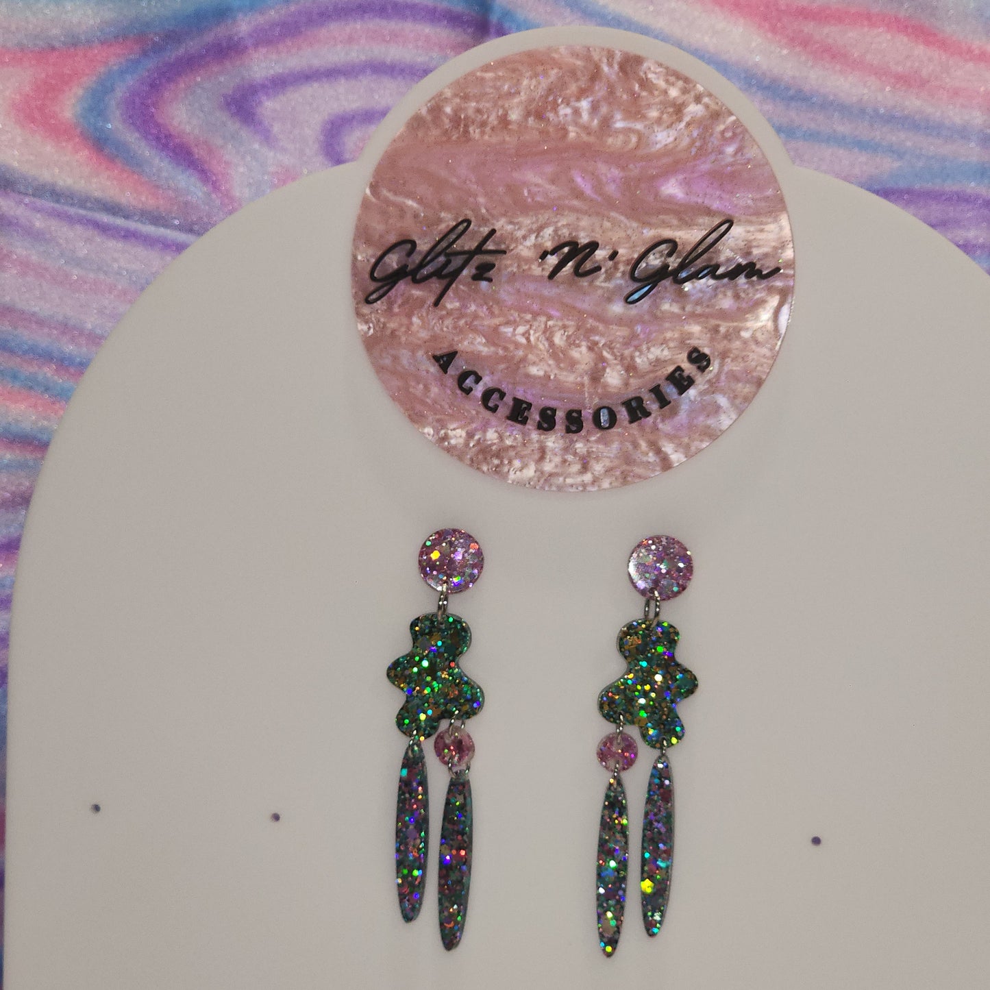 Mixed Jelly Blob #2 Dangle Earrings