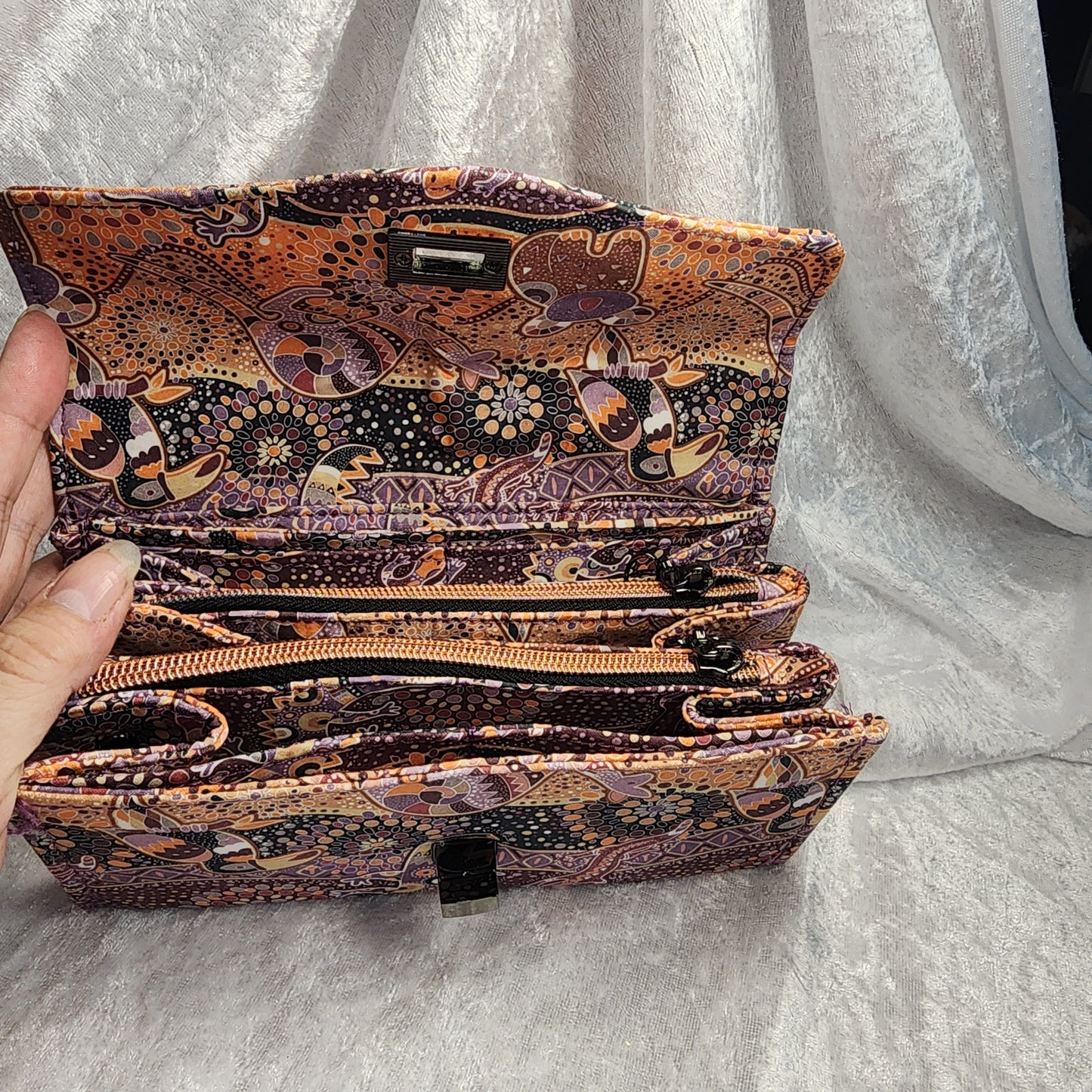 Indigenous Glitz Double Zip Wallet #1