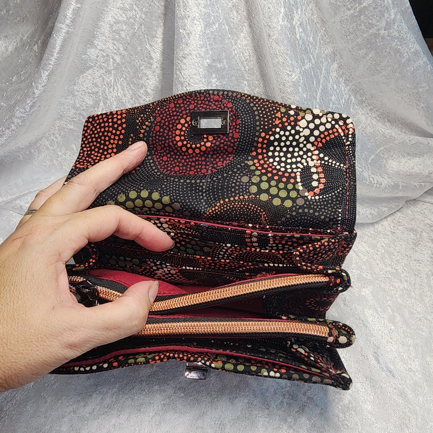 Indigenous Glitz Double Zip Wallet #4