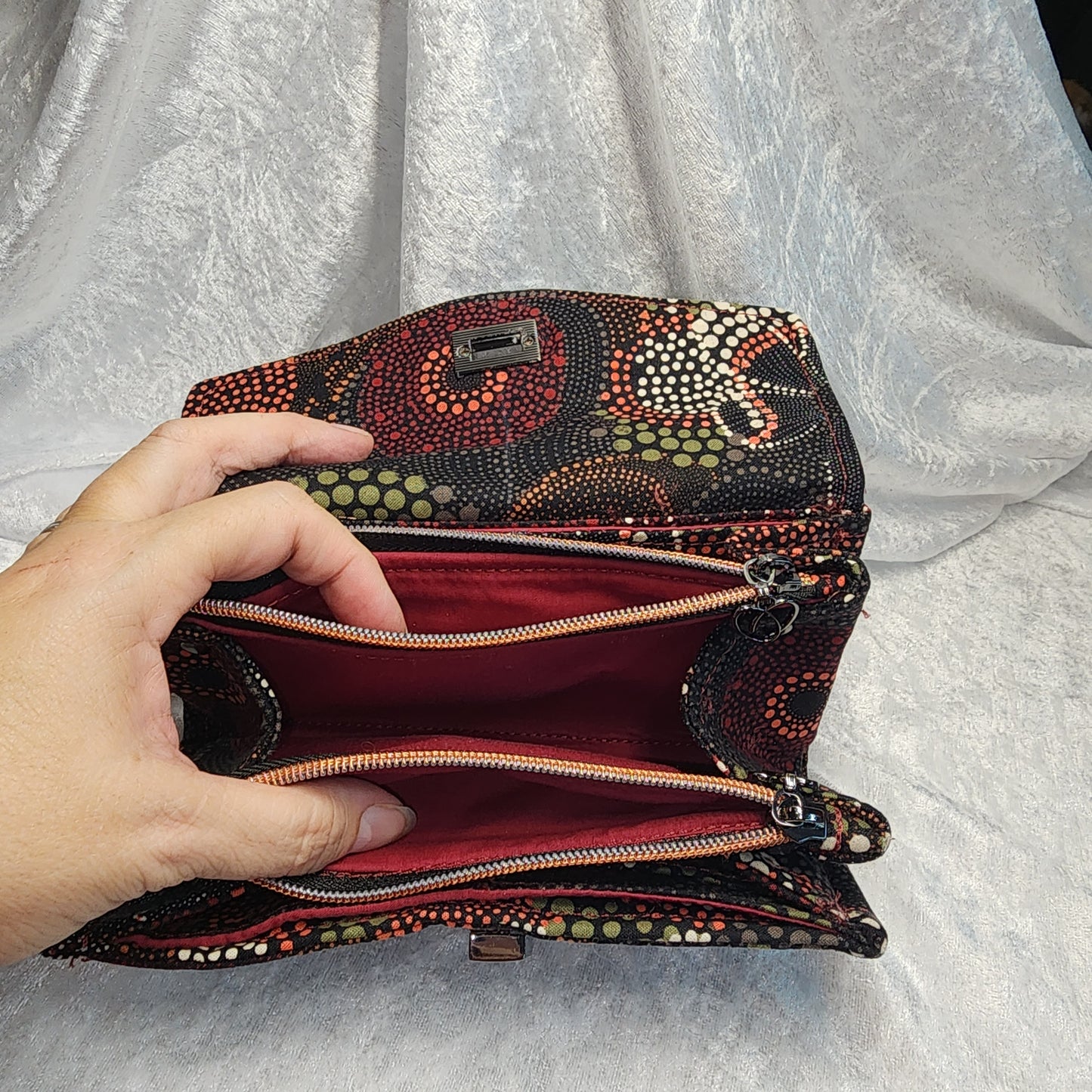 Indigenous Glitz Double Zip Wallet #4