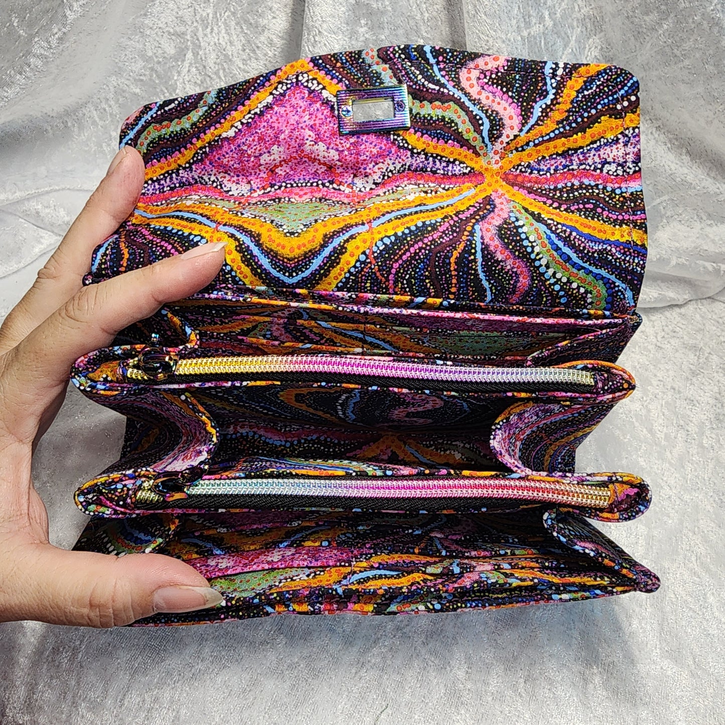 Indigenous Glitz Double Zip Wallet #5