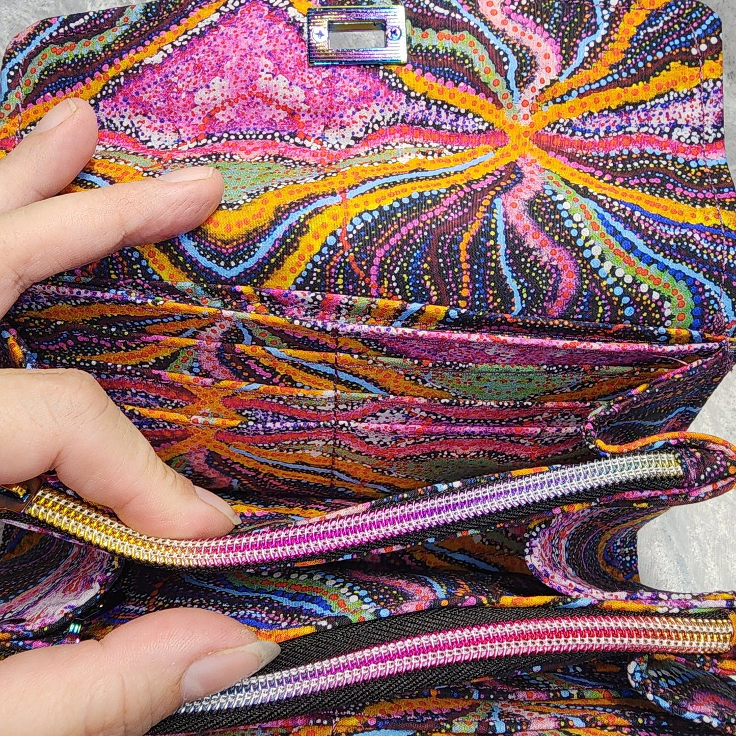 Indigenous Glitz Double Zip Wallet #5