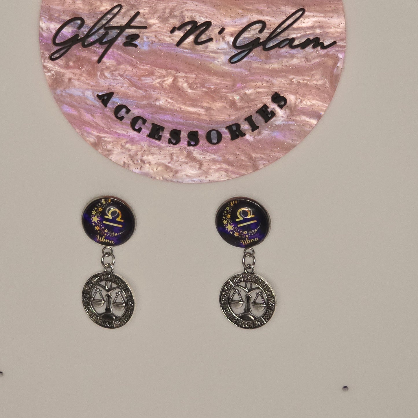 Star Sign Libra Earrings #1