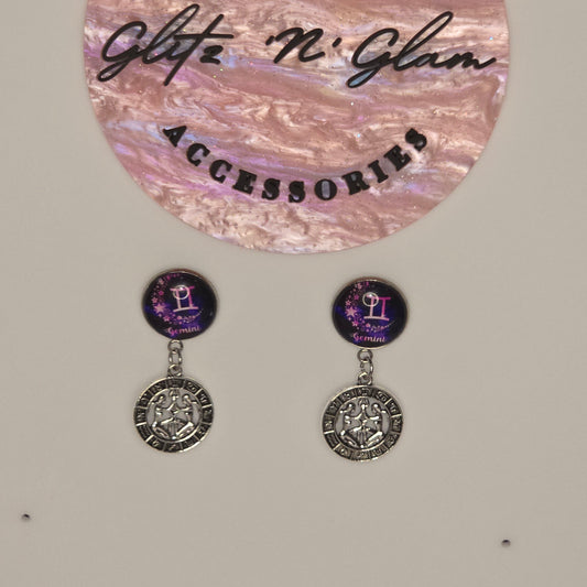 Star Sign Gemini Earrings #1