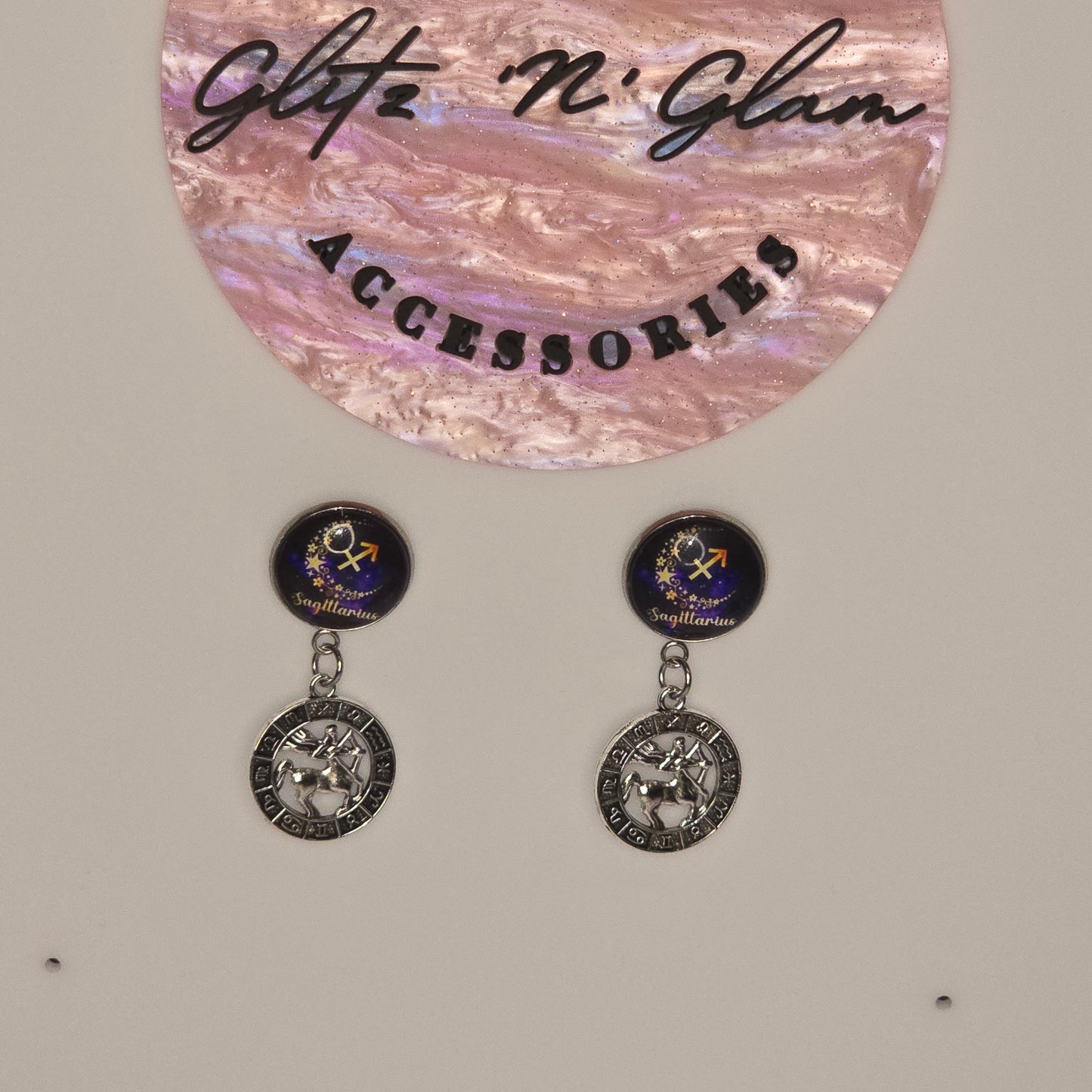 Star Sign Sagitarius Earrings #1