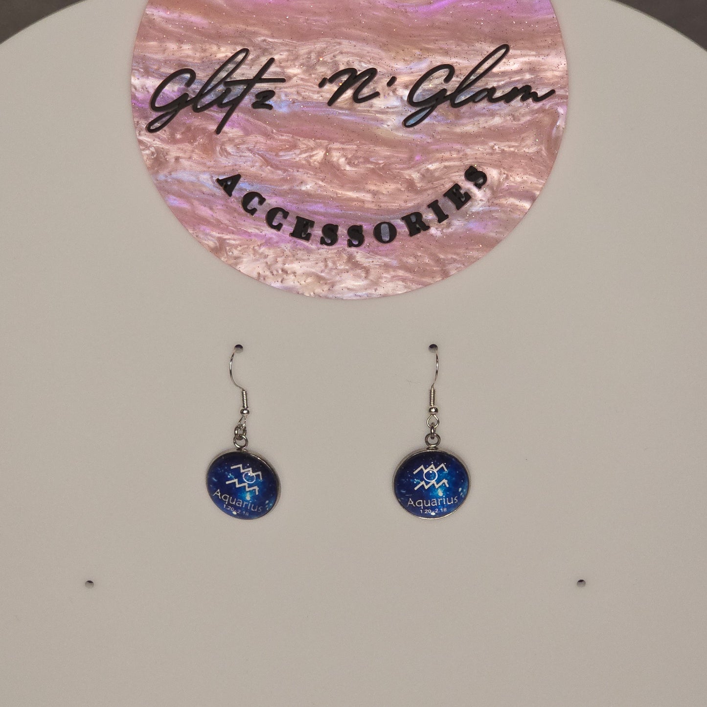 Star Sign Aquarius Earrings #2