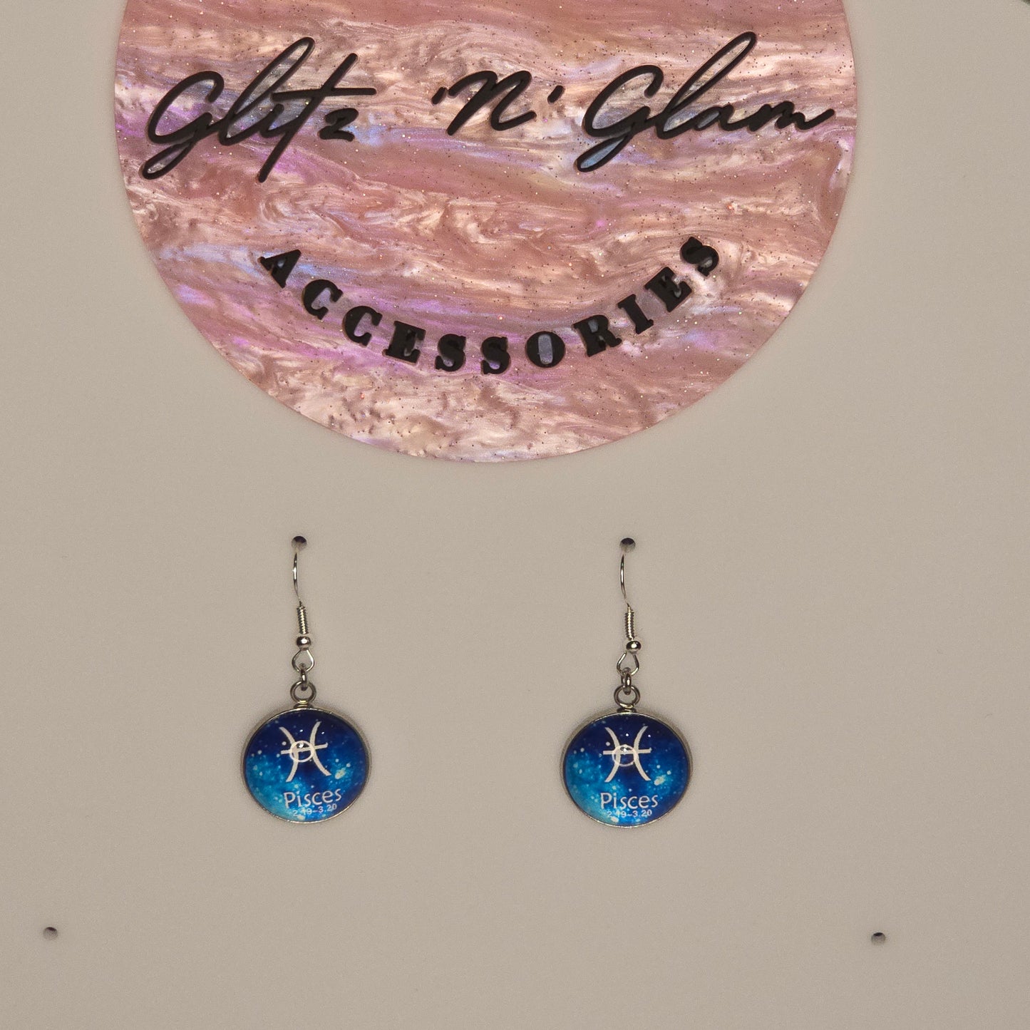 Star Sign Pisces Earrings #2