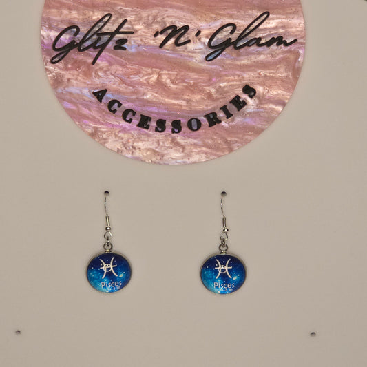 Star Sign Pisces Earrings #2