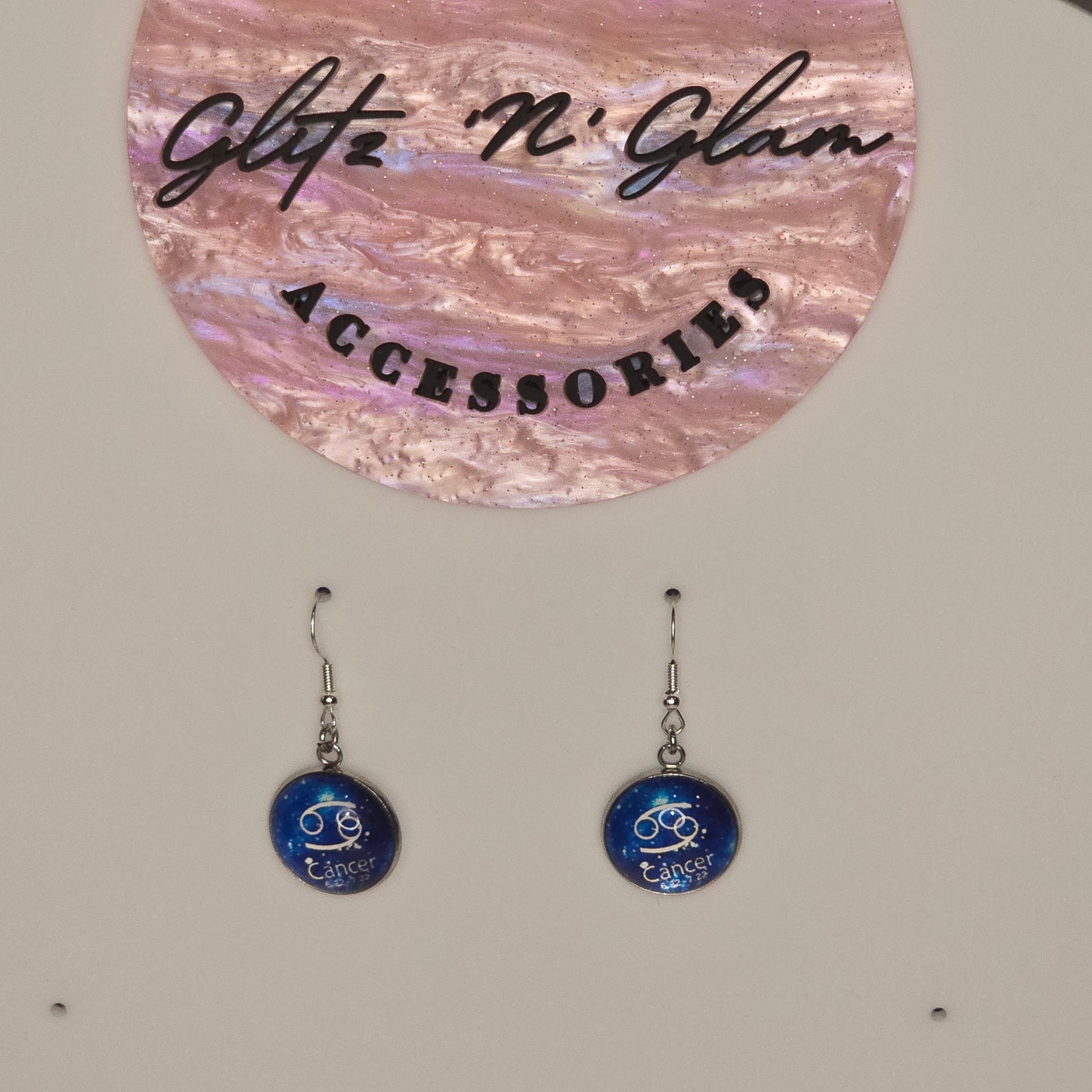 Star Sign Cancer Earrings #2