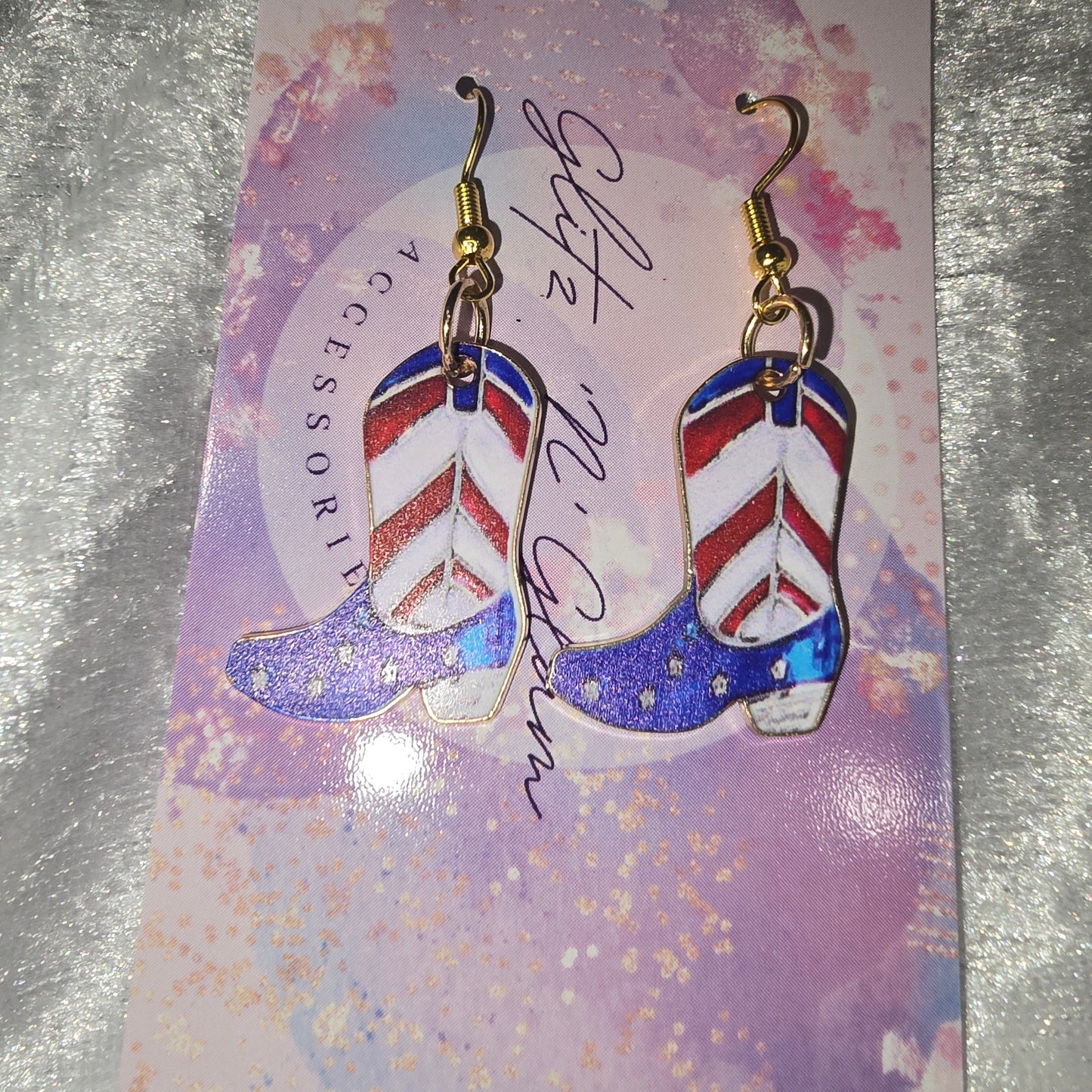 Enamel Boots #01 Dangle Earrings