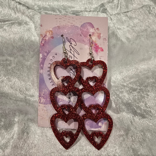 Love Heart #74 Dangle Earrings