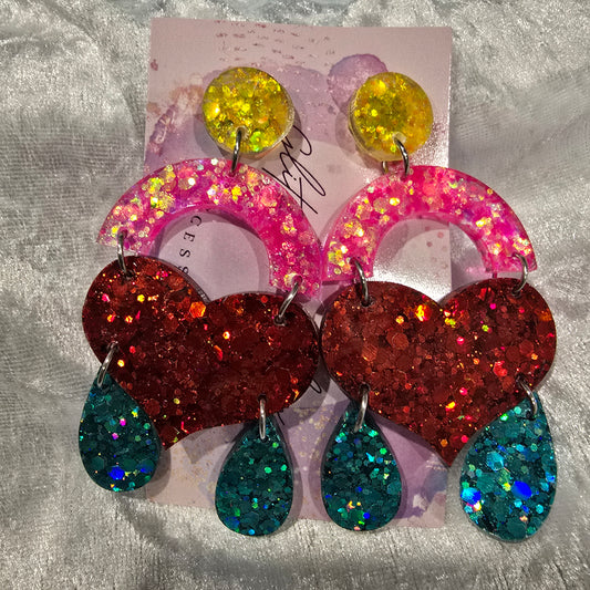 Love Heart #78 Dangle Earrings