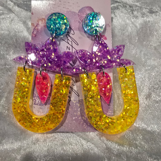 Abstract #5 Dangle Earrings