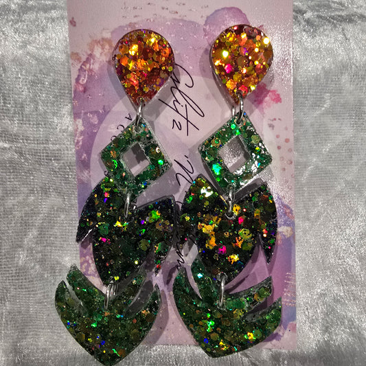 Abstract #8 Dangle Earrings