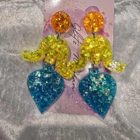 Abstract #15 Dangle Earrings