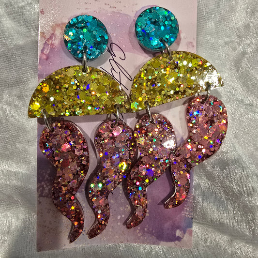Abstract #27 Dangle Earrings