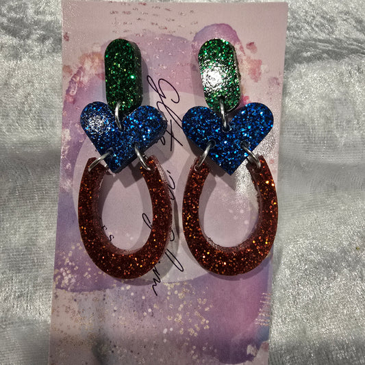 Abstract #42 Dangle Earrings