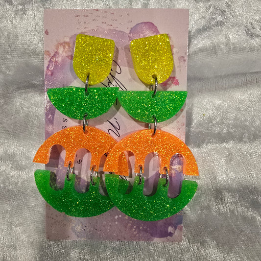 Abstract #22 Dangle Earrings