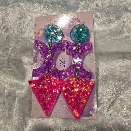 Abstract #17 Dangle Earrings