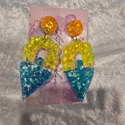 Abstract #37 Dangle Earrings