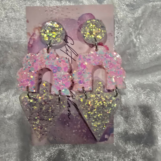 Abstract #36 Dangle Earrings