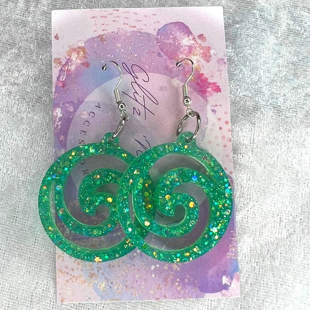 Spiral #9 Dangle Earrings